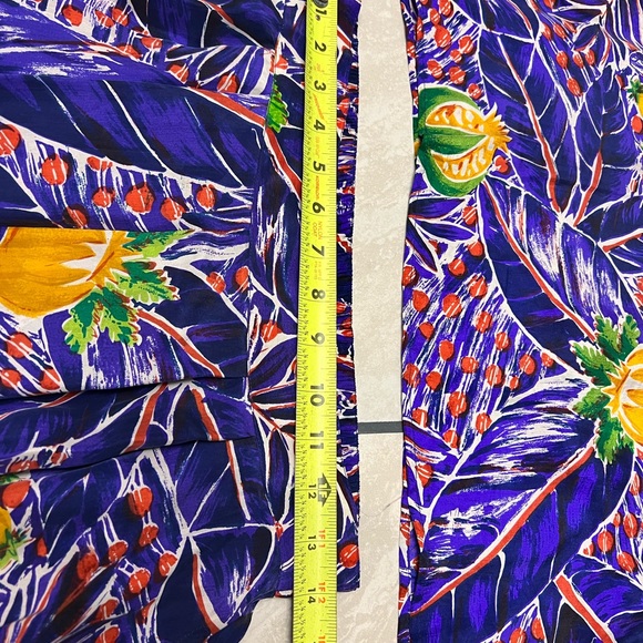 VINTAGE 90s IB DIFFUSION SILK SKIRT AND BLOUSE SET WOMEN'S SIZE 10 MAXY SKIRT - Picture 6 of 10